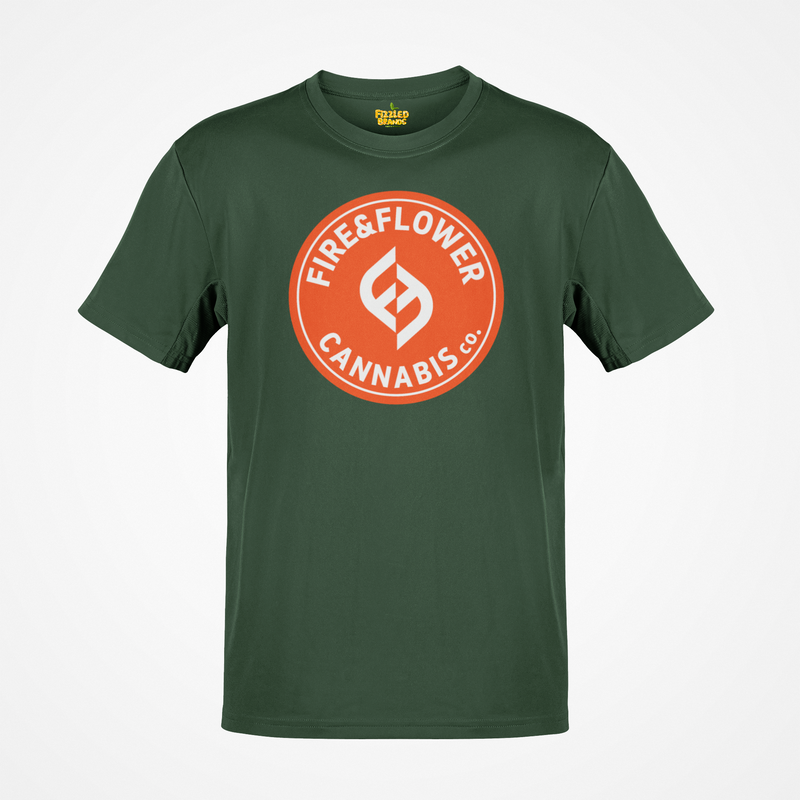 Load image into Gallery viewer, Fire & Flower T-Shirt - Cannabis Industry Bankrupt Defunct Logo Tee