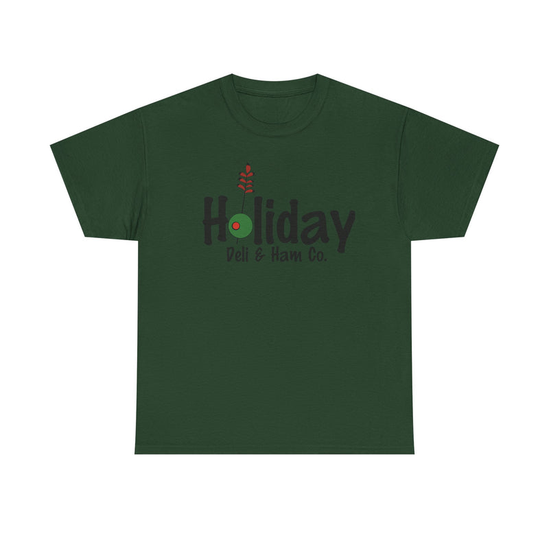 Load image into Gallery viewer, Holiday Deli and Ham T-Shirt - Restaurant Industry Bankrupt Defunct Logo Tee