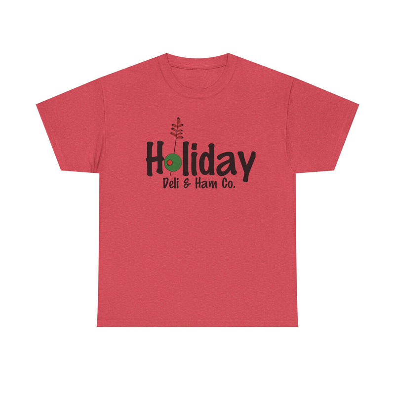 Load image into Gallery viewer, Holiday Deli and Ham T-Shirt - Restaurant Industry Bankrupt Defunct Logo Tee