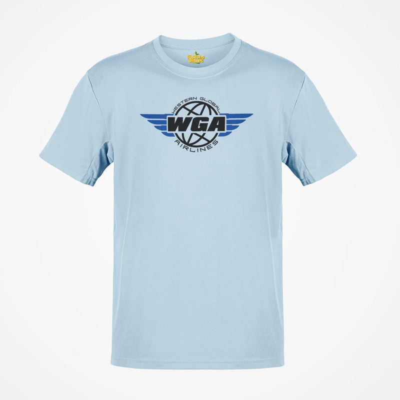 Load image into Gallery viewer, Western Global Airlines T-Shirt - Aviation Industry Bankrupt Logo Tee
