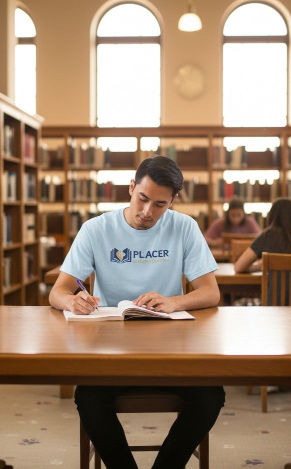 Load image into Gallery viewer, Placer Academy Charter T-Shirt - Charter School Industry Bankrupt Logo Tee