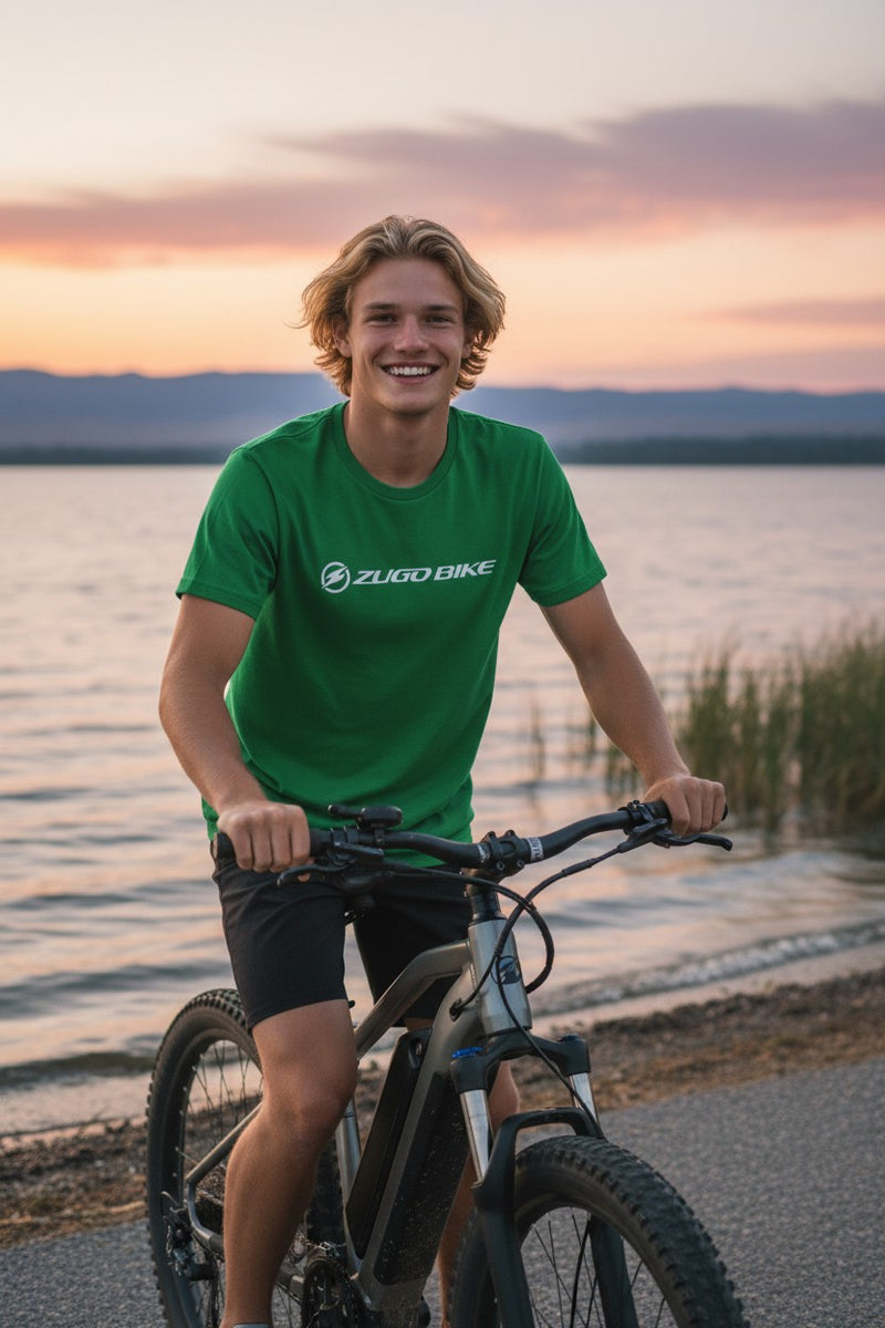 Load image into Gallery viewer, Zugo Bike T-Shirt - Electric Bicycle Industry Bankrupt Logo Tee