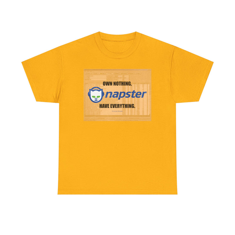 Load image into Gallery viewer, Napster Own Nothing Have Everything Nostalgic Logo T-shirt