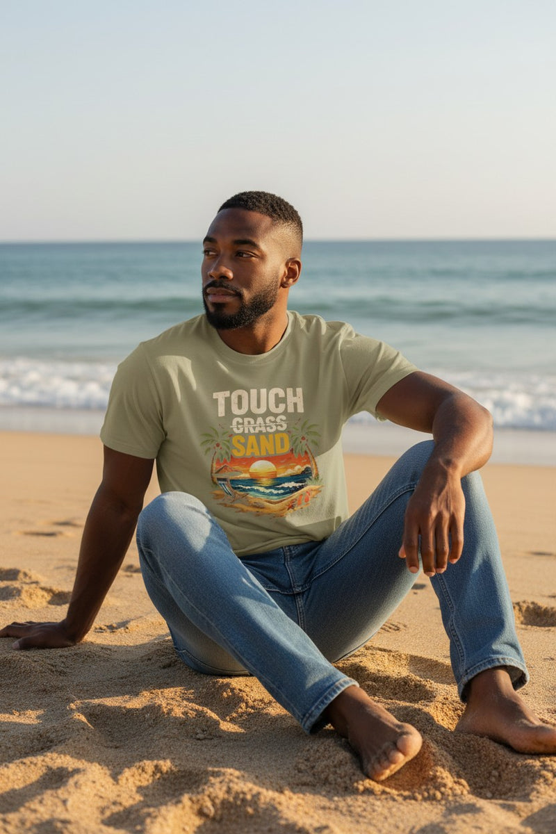 Load image into Gallery viewer, Touch Grass Sand Credit Card Points Miles Travel T-shirt