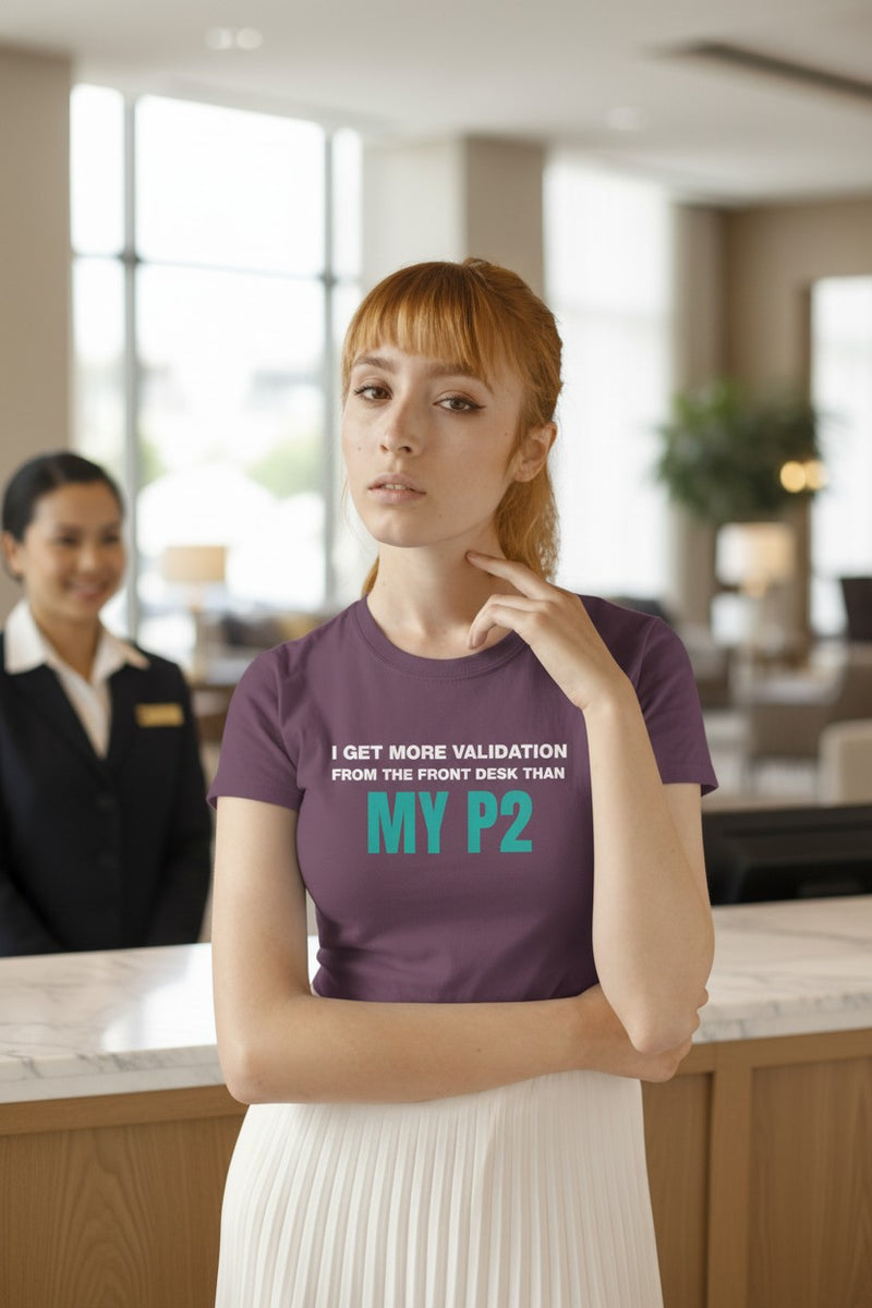 Load image into Gallery viewer, Hotel Front Desk Validation Credit Card Points Miles Teal T-shirt