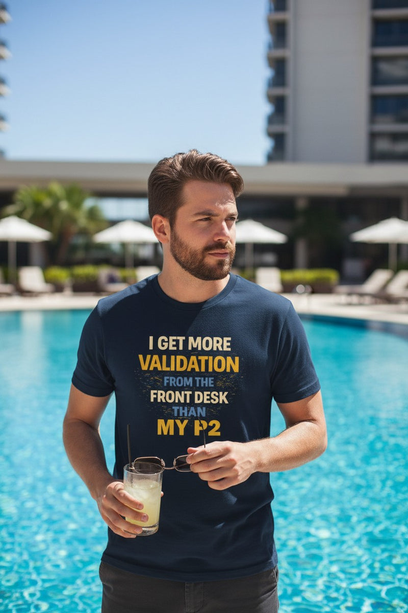 Load image into Gallery viewer, Hotel Front Desk Validation Credit Card Points Miles T-shirt