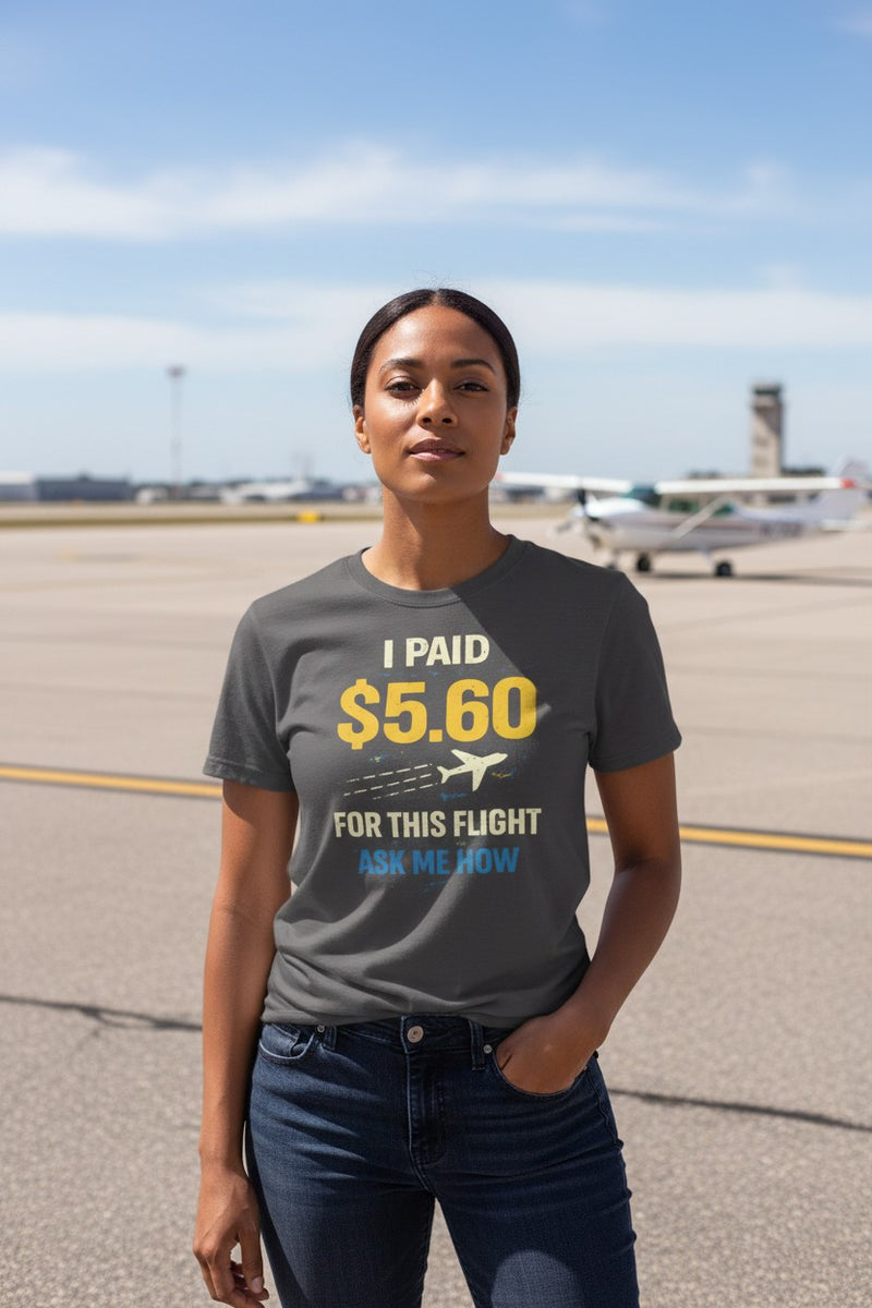 Load image into Gallery viewer, $5.60 Flight Credit Card Points Miles Travel Graphic T-shirt