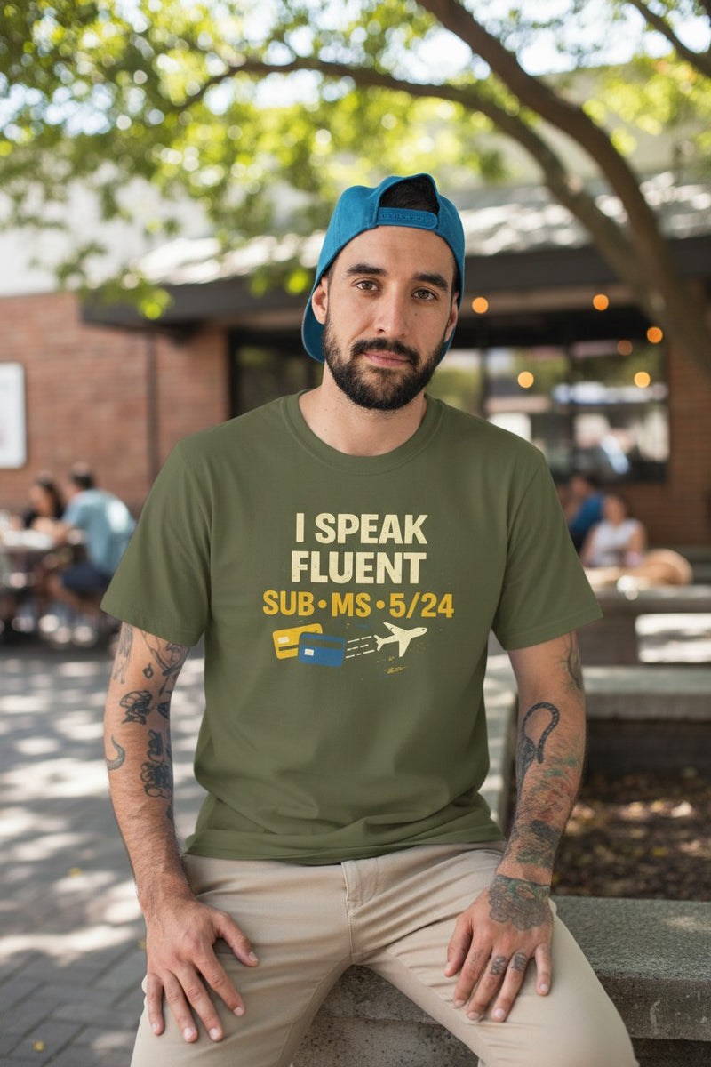 Load image into Gallery viewer, Credit Card Points Miles Fluent Jargon Funny Travel T-shirt