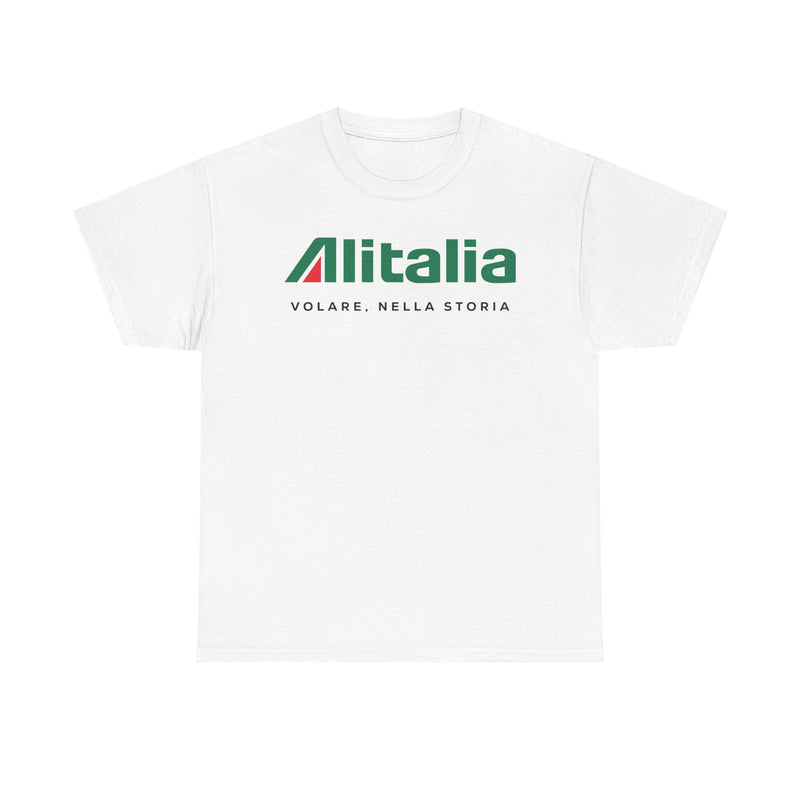 Load image into Gallery viewer, Alitalia Volare Nella Storia Vintage Italian Airline Logo Aviation T-shirt