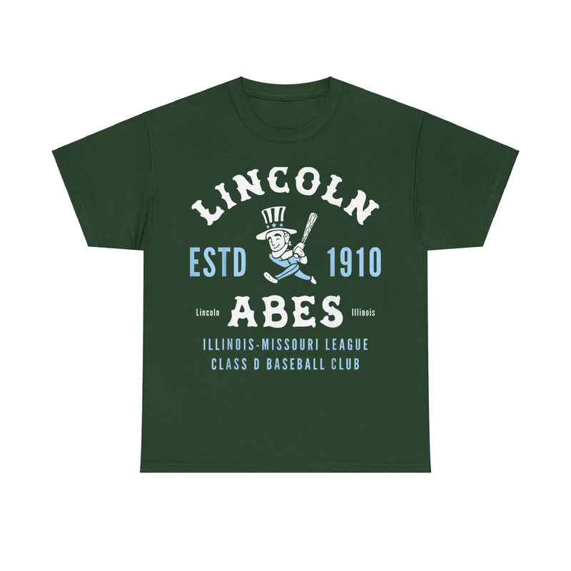Load image into Gallery viewer, Lincoln Abes Est 1910 Illinois Baseball T-shirt