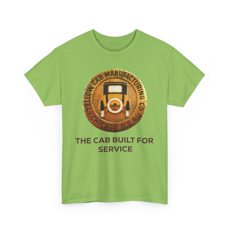 Load image into Gallery viewer, Yellow Cab Manufacturing Company The Cab Built For Service Chicago Illinois T-shirt