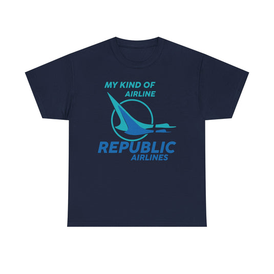 Republic Airlines Turquoise Bird My Kind of Airline Aviation T-Shirt
