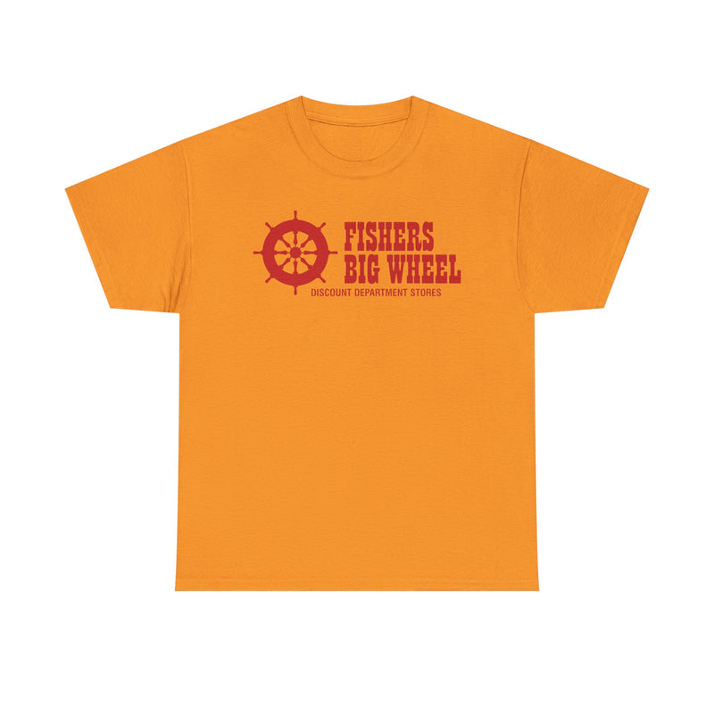 Load image into Gallery viewer, Fishers Big Wheel Discount Department Stores Ship Logo T-Shirt
