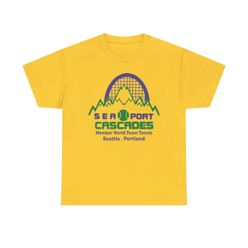 Load image into Gallery viewer, Sea-Port Cascades Washington Oregon World Team Tennis 1977 T-shirt