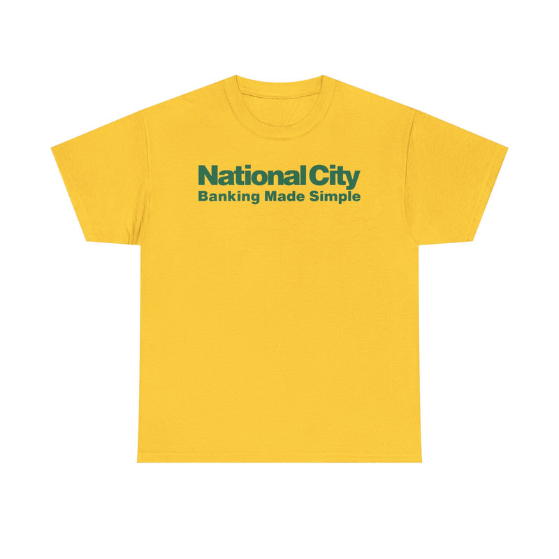 Load image into Gallery viewer, National City Banking Made Simple Financial Logo Bank Ohio T-Shirt