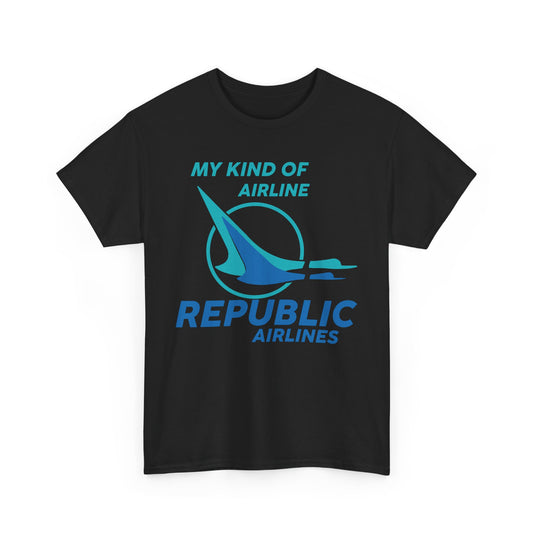 Republic Airlines Turquoise Bird My Kind of Airline Aviation T-Shirt
