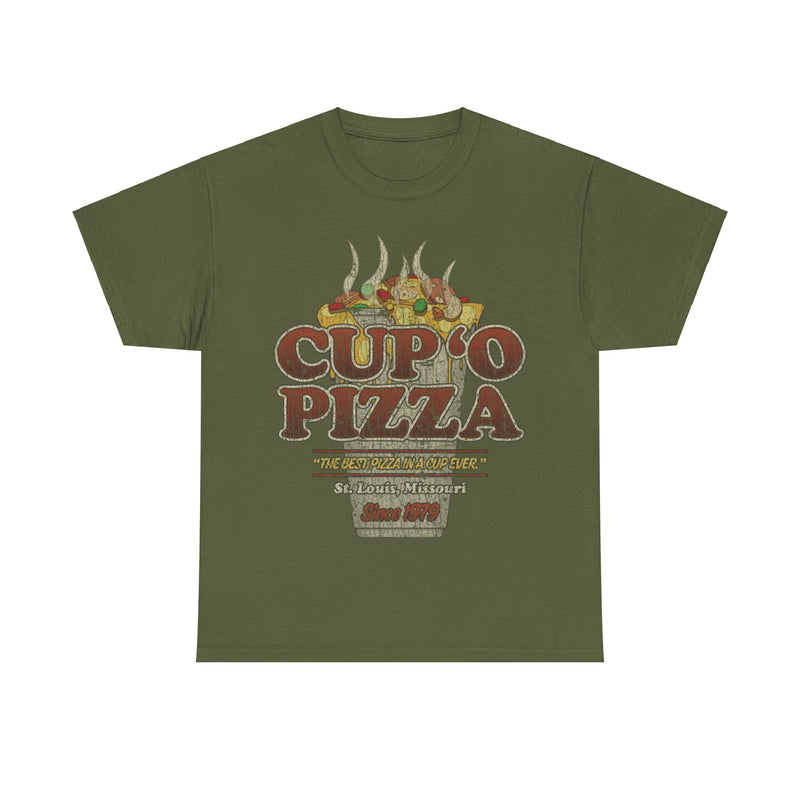 Load image into Gallery viewer, Cup O Pizza St Louis 1979 Restaurant Distressed Print T-shirt