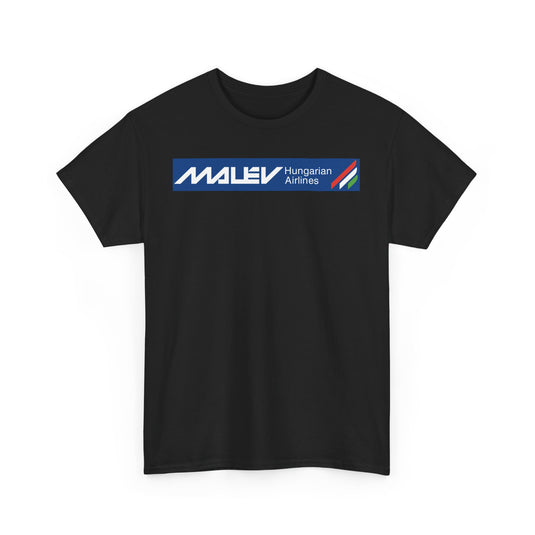 Malev Hungarian Airlines Vintage European Flag Carrier Aviation T-shirt
