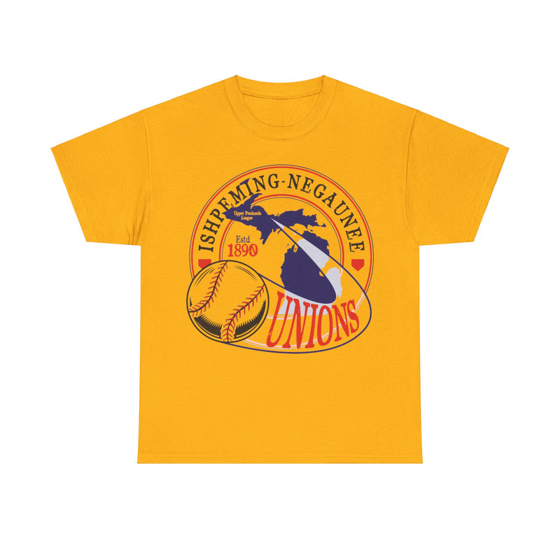 Load image into Gallery viewer, Ishpeming-Negaunee Unions Est 1890 Michigan Baseball T-shirt