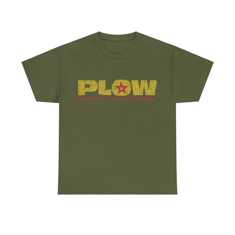 Load image into Gallery viewer, PLOW Pennsylvania Ladies Wrestling 1986 Distressed Print T-shirt