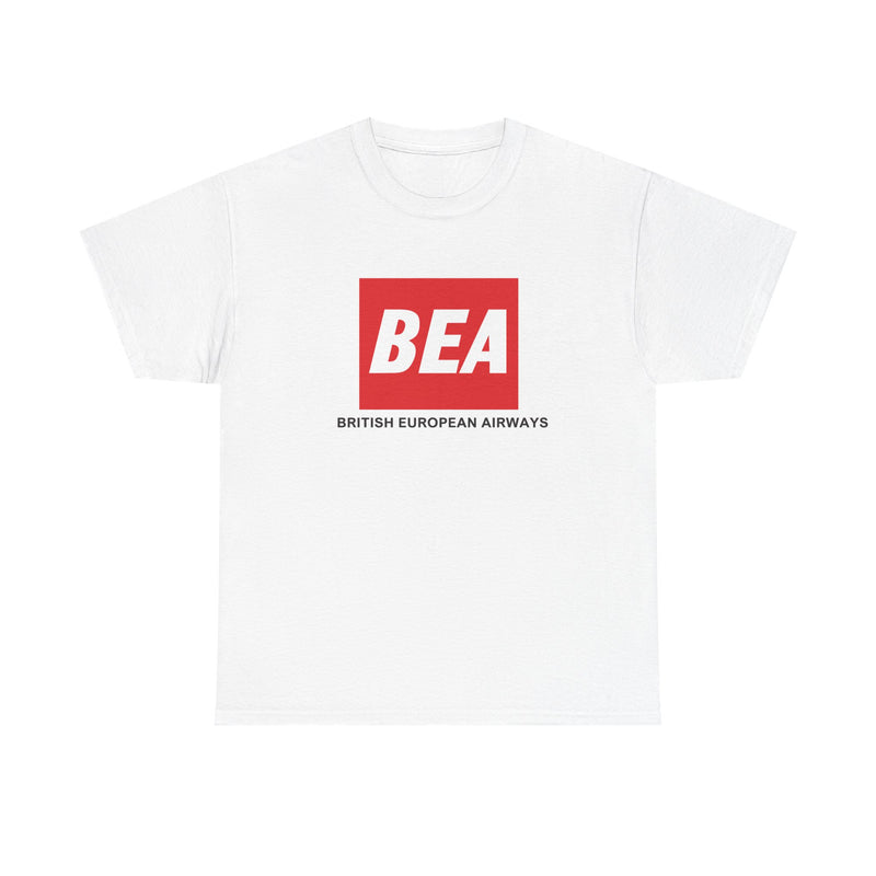 Load image into Gallery viewer, BEA British European Airways Red Square Vintage Travel Collectible T-shirt