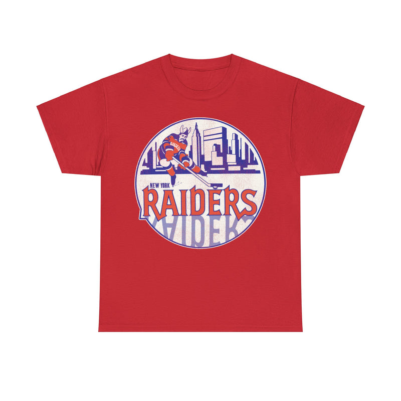 Load image into Gallery viewer, New York Raiders Logo Nostalgic Hockey T-shirt