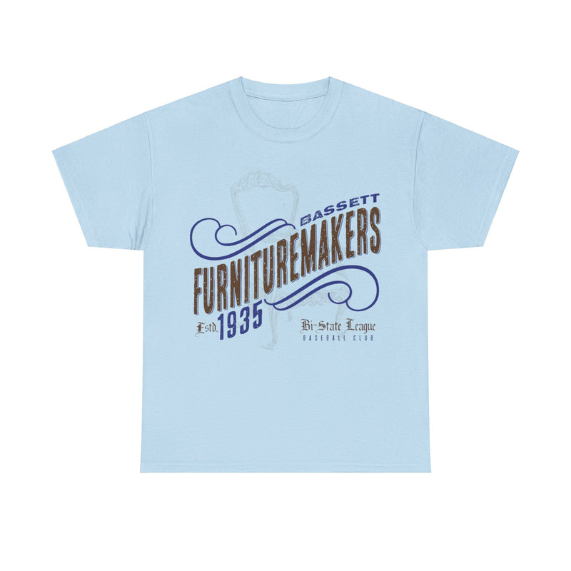 Load image into Gallery viewer, Bassett Furnituremakers Est 1935 Virginia Baseball T-shirt