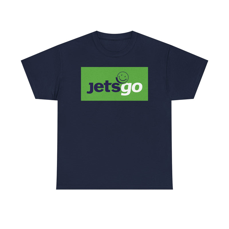 Load image into Gallery viewer, Jetsgo Canadian Airline Smiley Face Logo Vintage Aviation T-shirt