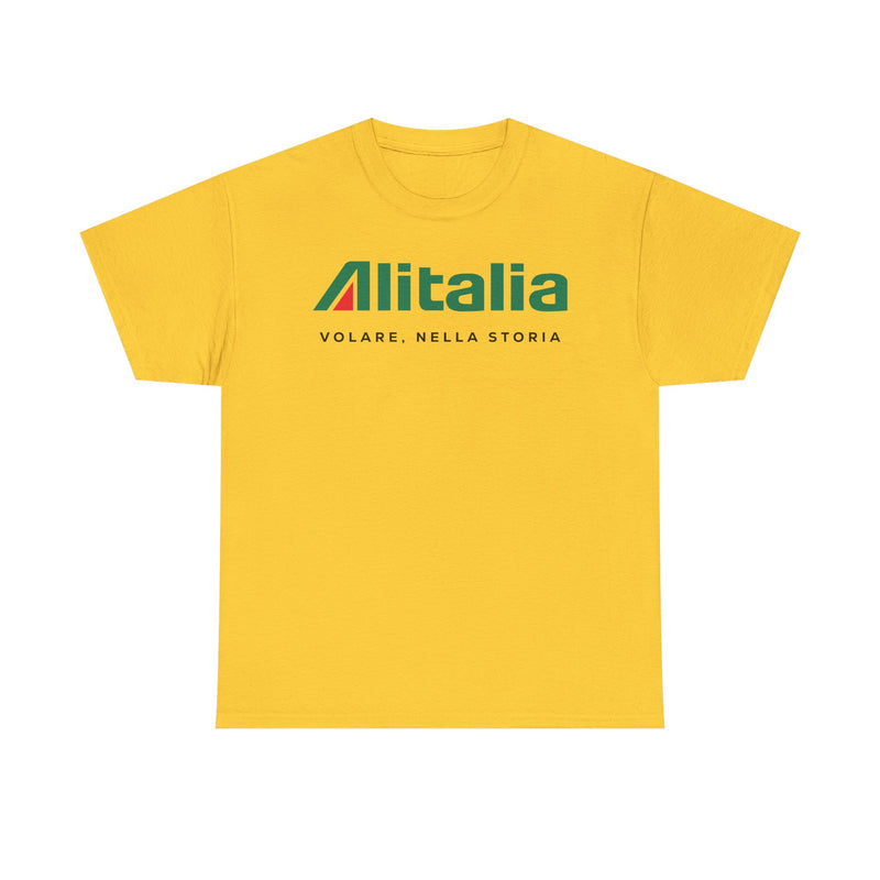Load image into Gallery viewer, Alitalia Volare Nella Storia Vintage Italian Airline Logo Aviation T-shirt