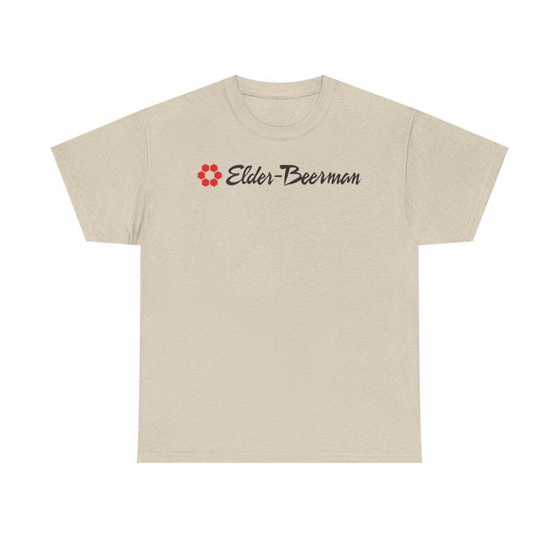 Load image into Gallery viewer, Elder-Beerman Red Hexagon Pattern Department Store Logo T-Shirt