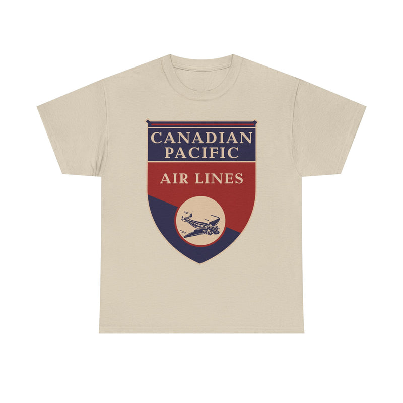 Load image into Gallery viewer, Canadian Pacific Airlines Blue Red Shield Vintage Aviation Collectible T-shirt