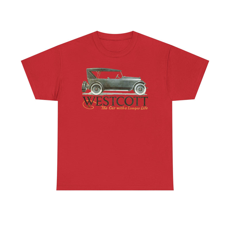 Load image into Gallery viewer, Westcott The Car With A Longer Life Vintage American Auto Logo T-shirt