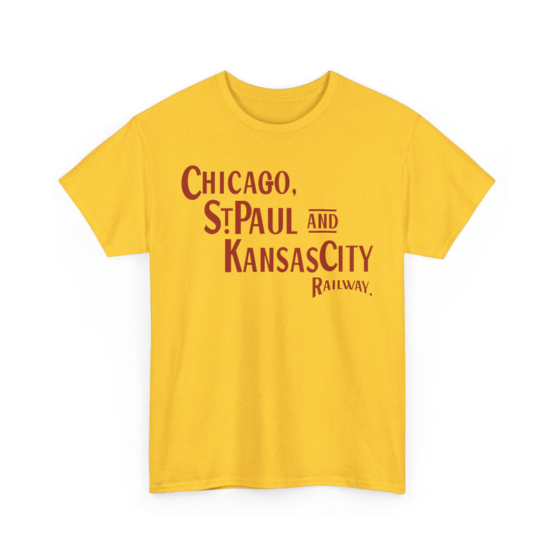 Load image into Gallery viewer, Chicago St Paul Kansas City Railway Railroad Logo Vintage T-Shirt