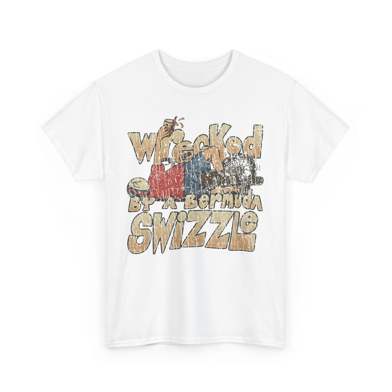 Load image into Gallery viewer, Wrecked by a Bermuda Swizzle 1983 Alcohol Vacation T-shirt