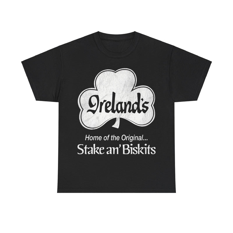 Load image into Gallery viewer, Irelands Home of the Original Stake an Biskits Restaurant T-shirt