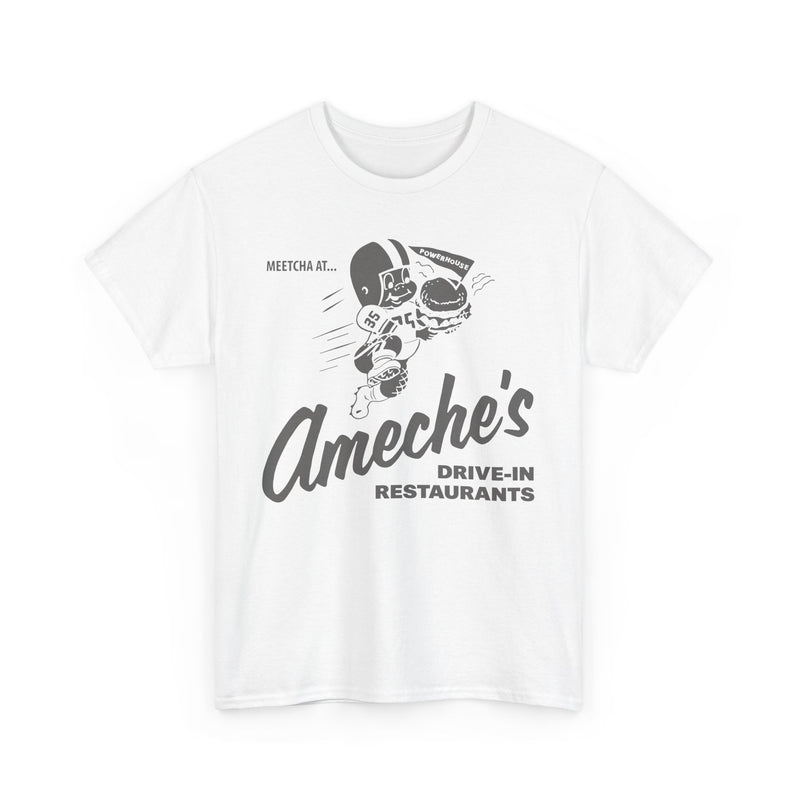 Load image into Gallery viewer, Meetcha at Ameches Drive In Restaurants Defunct Logo T-shirt