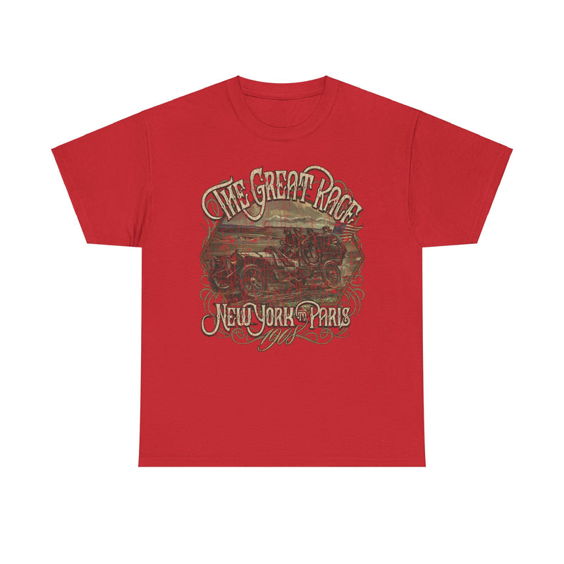 Load image into Gallery viewer, The Great Race 1908 New York to Paris Auto Competition T-shirt