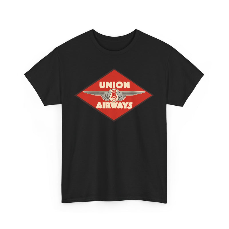 Load image into Gallery viewer, Union Airways NZ Red Diamond Winged Logo New Zealand Aviation T-shirt