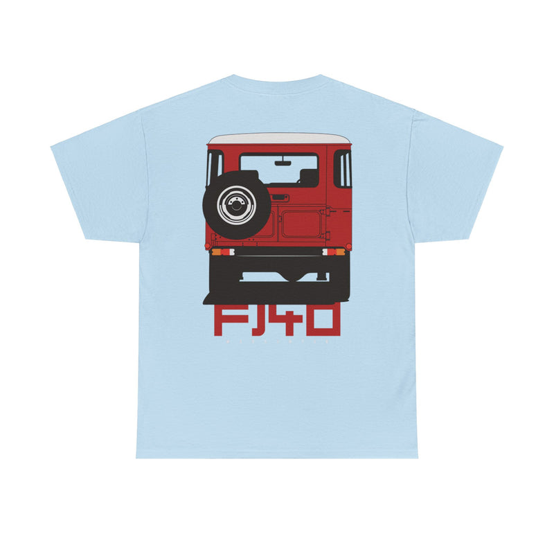 Load image into Gallery viewer, Toyota Land Cruiser FJ40 Red Car Double-sided T-shirt