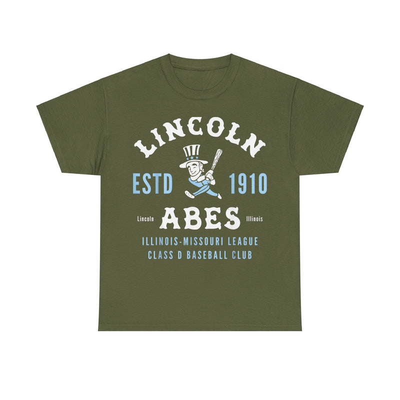 Load image into Gallery viewer, Lincoln Abes Est 1910 Illinois Baseball T-shirt