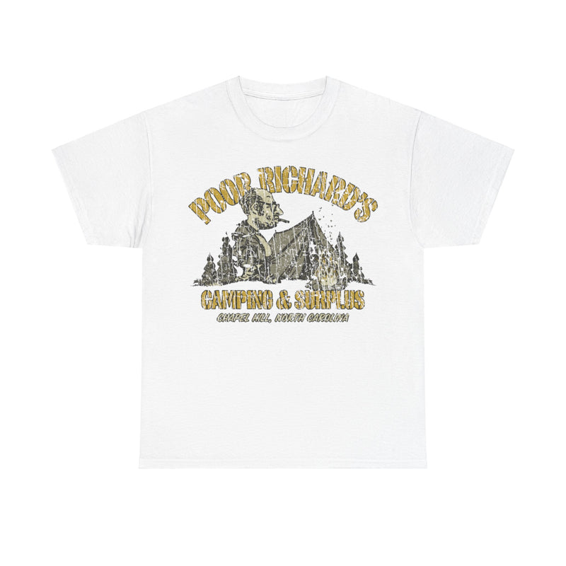 Load image into Gallery viewer, Poor Richards Camping Surplus 1968 Distressed Print T-shirt
