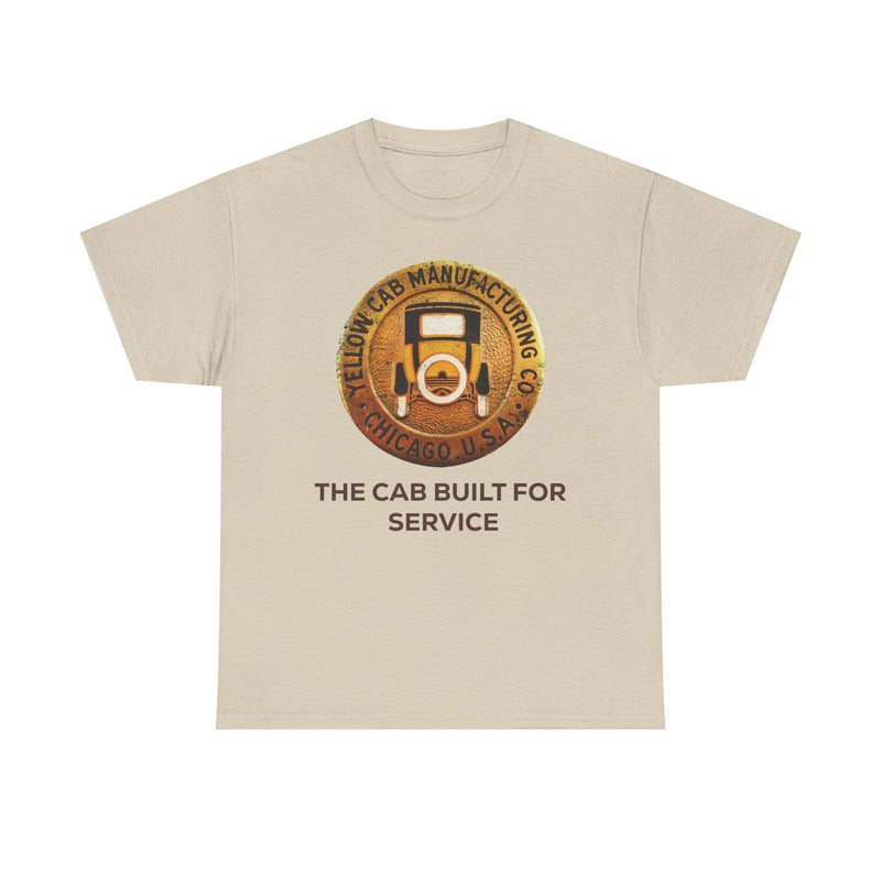 Load image into Gallery viewer, Yellow Cab Manufacturing Company The Cab Built For Service Chicago Illinois T-shirt