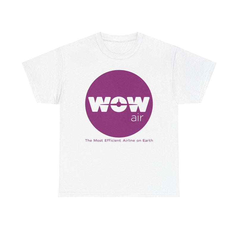 Load image into Gallery viewer, WOW Air Purple Logo Iceland Budget Airline Defunct Memorabilia T-shirt
