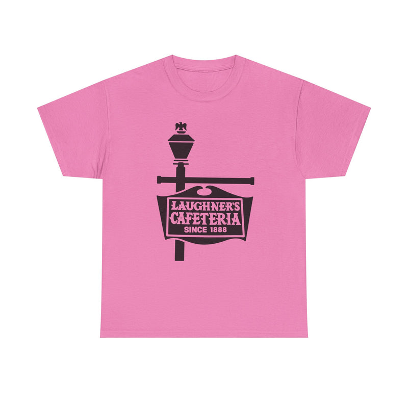 Load image into Gallery viewer, Laughner's Cafeteria T-Shirt - Restaurant Industry Bankrupt Logo Tee