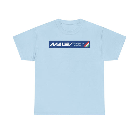 Malev Hungarian Airlines Vintage European Flag Carrier Aviation T-shirt