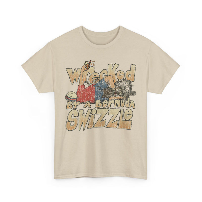 Load image into Gallery viewer, Wrecked by a Bermuda Swizzle 1983 Alcohol Vacation T-shirt