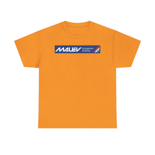 Malev Hungarian Airlines Vintage European Flag Carrier Aviation T-shirt