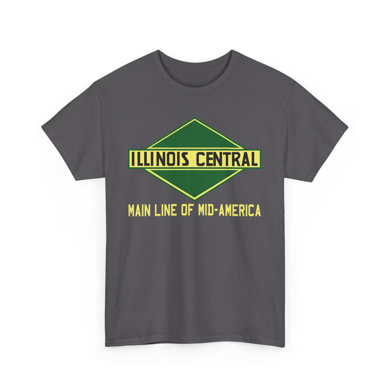 Load image into Gallery viewer, Illinois Central Main Line Mid-America Railroad Green Logo Train T-Shirt