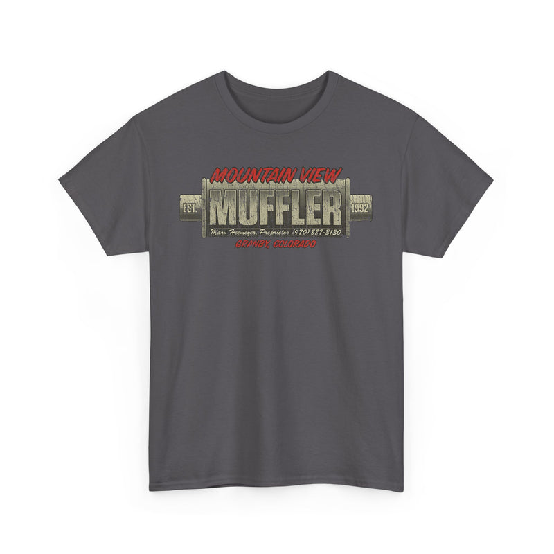 Load image into Gallery viewer, Mountain View Muffler Est 1992 Colorado T-shirt