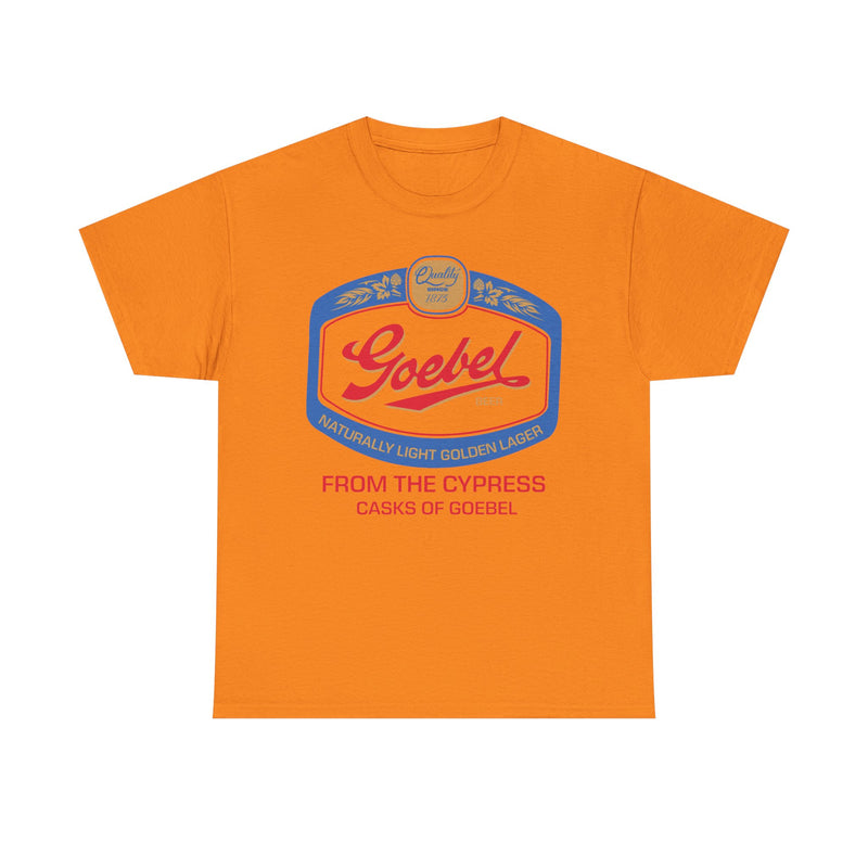Load image into Gallery viewer, Goebel Beer Quality Since 1875 Logo Cypress Casks Detroit Michigan T-Shirt